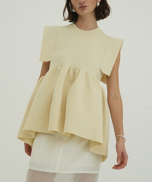 トップス CLANE 3D RIB MESH KNIT TOPS CLANE - メッシュトップス - 3D RIB MESH KNIT TOPS - IVORY