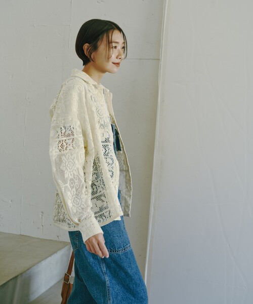 Apuweiser-riche☆半袖ニット ♡Apuweiser-richeスパンコールメッシュニット半袖ジャケット