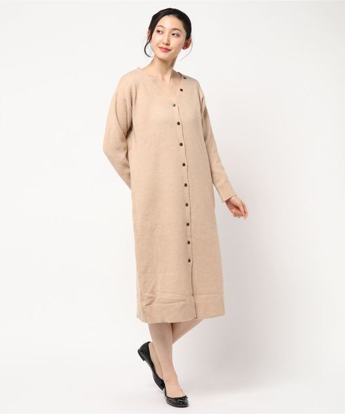Buyee Kobe Lettuce ワンピースとしても使える前後2wayモヘアタッチロングニットカーディガン レディース C3621 神戸レタス 일본 상점 온라인 대리 쇼핑 Zozotown 제품을 전 세계적으로 배송해드립니다