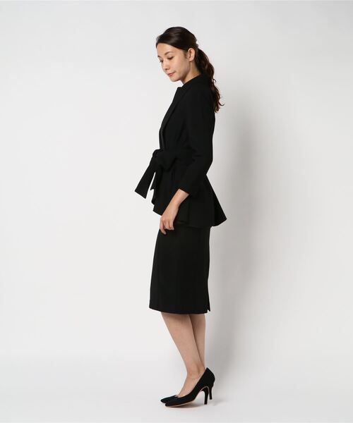 Dress Lab ドレープジャケット 袖なし ワンピース フォーマル セットアップ スーツ ベルト付き 3点セット 結婚式 ブラックフォーマル 喪服 Buyee Un Servicio De Compra De Proxy En Linea Compre En Zozotown
