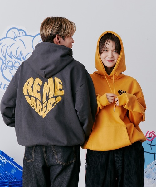 REMEMBER. | Rememberハート刺繍パーカー - Buyee, an Online