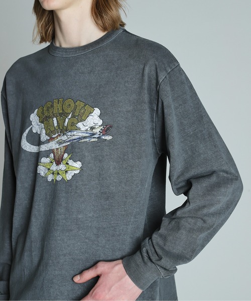 sb□Schott□長袖スウェット#3163063◇14グレー◇L◇パーカー Schott 