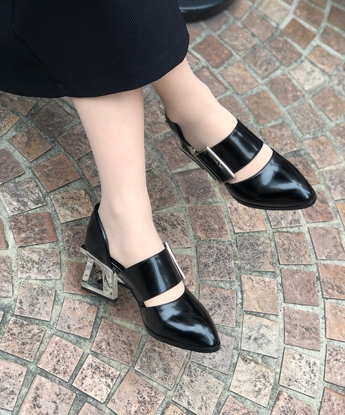 JEFFREY CAMPBELL | スクエアヒール ベルトパンプス - Buyee, an 