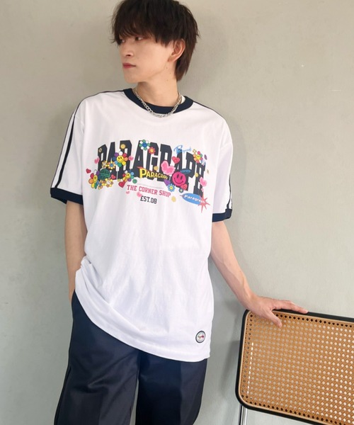 PARAGRAPH | Paragraph(パラグラフ)/Smile Happy Ringer T-shirt