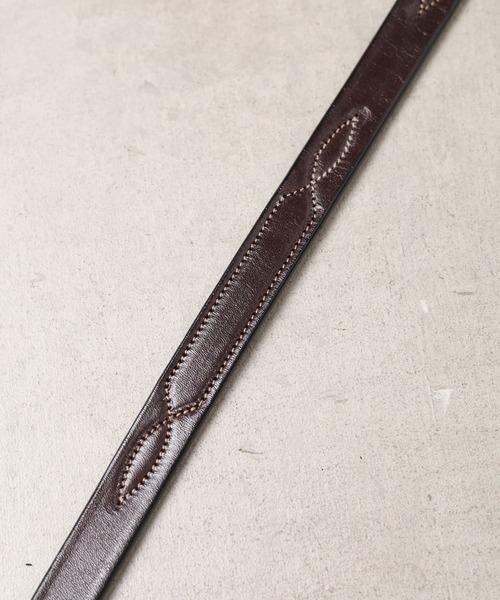 TORY LEATHER | 《TORY LEATHER》STITCHED PATTERN 3/4 BRIDLE LEATHER