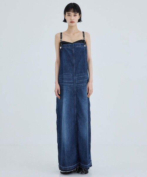 TOGA PULLA トーガプルラ メタルバックル サロペット ワンピース TOGA | 【TOGA PULLA/トーガプルラ】Suspenders denim dress/デニム