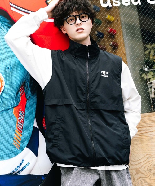 UMBRO×freaks store フェイクレザー スタンドカラーブルゾン L