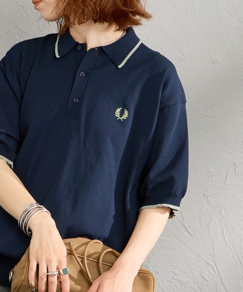 FRED PERRY 別注 シングルティップライン サマーニットポロシャツ FRED PERRY | [FRED PERRY/フレッドペリー] 別注 シングルティップ