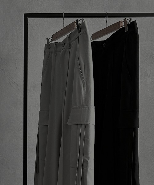 SERACE | 【SERACE】Loose drape/denim wide slacks cargo pants