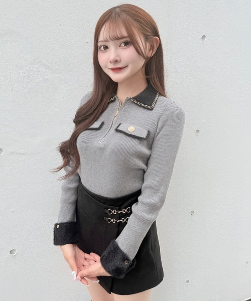 NOMAE | シャツドッキングプリーツミニワンピース - Buyee, an Online