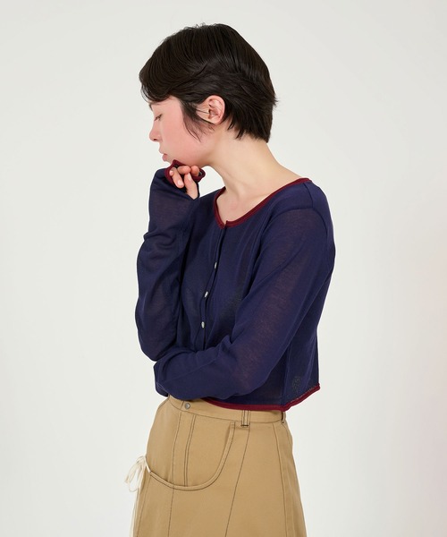 ブラウス シャツ ビッグカラー ドッキングブラウス TINA：JOJUN レディース Summer-SALE ビッグカラー ドッキングブラウス TINA：JOJUN 全2