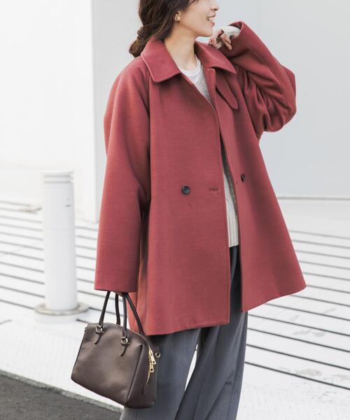 URBAN RESEARCH ウールテーラーショートコート ウールカシミヤコート 