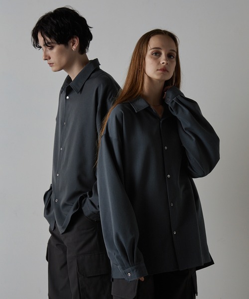 CLEL | 【CLEL】Balloon Sleeve Loose Regular Collor Shirt