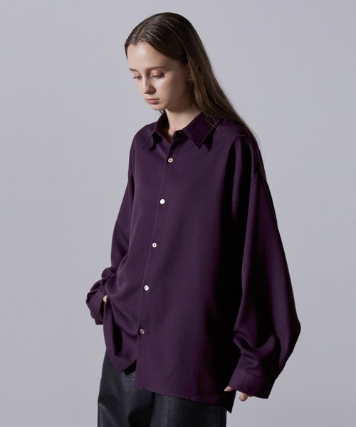 CLEL | 【CLEL】Balloon Sleeve Loose Regular Collar Shirt