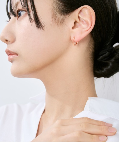 ピアス kco アウターコンクにオススメ・2連フラワーの軟骨ピアス│K10金