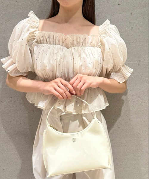 snidel スナイデル Sustainableギャザーオフショルブラウス SNIDEL（スナイデル）の「Sustainableギャザーオフショルブラウス