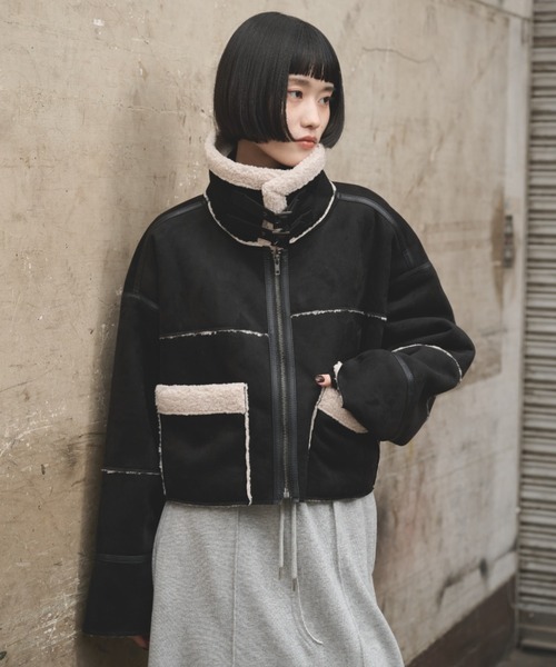 AIC. | ムートンライクショートボアジャケット - Buyee, an Online