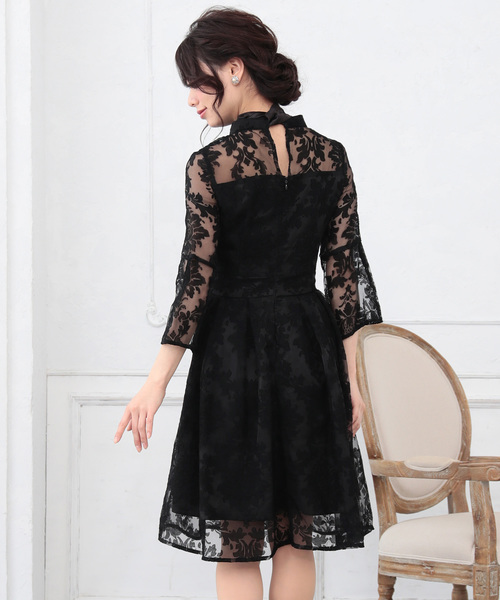 Primazel リボンタイ付き七分袖レースフレアタックワンピース 結婚式パーティードレス Buyee An Online Proxy Shopping Service Shop At Zozotown Bot Online