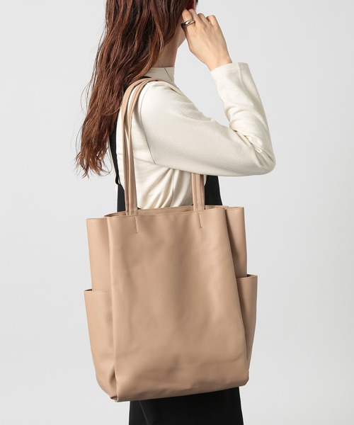 SETUP7 | 【SETUP7】A4収納可能 PUレザー仕切りトートバッグ SNBD