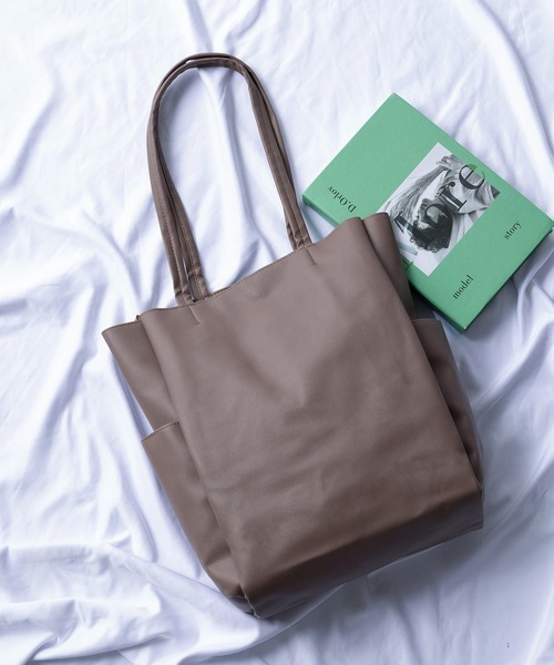 SETUP7 | 【SETUP7】A4収納可能 PUレザー仕切りトートバッグ SNBD