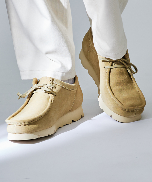 クラークス ワラビー ゴアテックス　ベージュ　26cm ゴアテックス搭載シューズでどんな天候でも快適に。 -Clarks