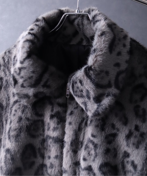 レオパード柄ファーショートジャケット 大人気につき新色追加！】B-3 レオパードボリュームファーコート ／ B