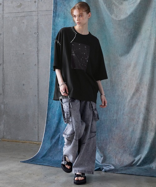 SERACE | 【SERACE】Hand stitch loose graphic short sleeve t