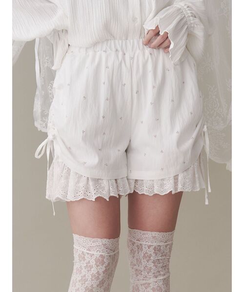 MERRY JENNY | flowerレイヤードショートパンツ - Buyee, an