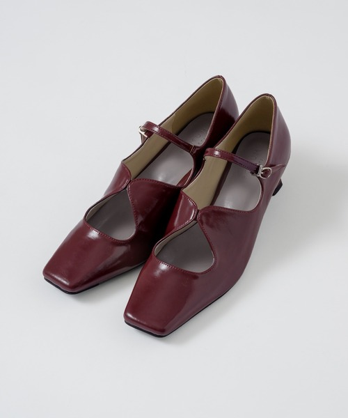 POMUM&ARTS | square toe maryjane pumps / スクエアトゥ メリー
