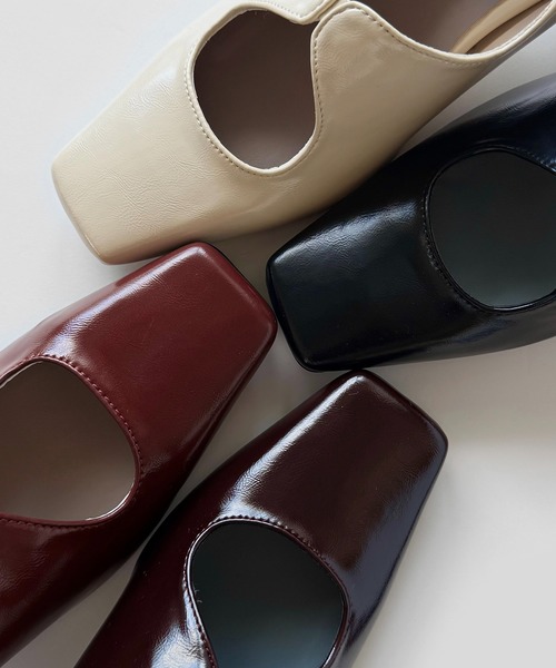 POMUM&ARTS | square toe maryjane pumps / スクエアトゥ メリー