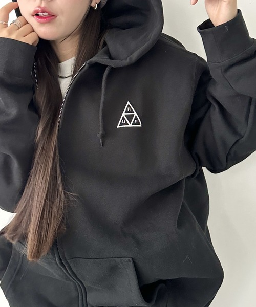 関税込み♪【HUF】Triple トライアングル ロゴ入り ジャケット HUF パーカー HUF(ハフ)/トリプルトライアングルロゴ刺繍