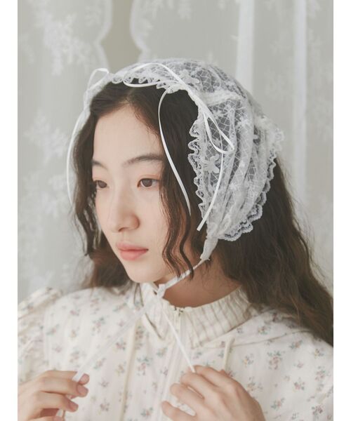 merry jenny レース ヘッドドレス MERRY JENNY | ribbon lace headdress / リボンレースヘッド