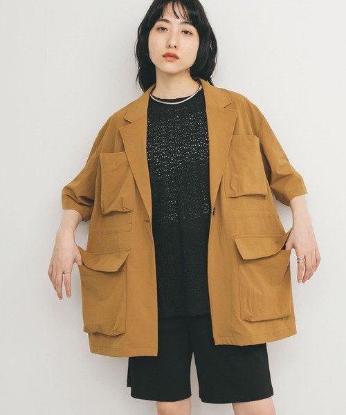 KBF パッチポケットテーラードジャケット キャメル KBF | ポケット