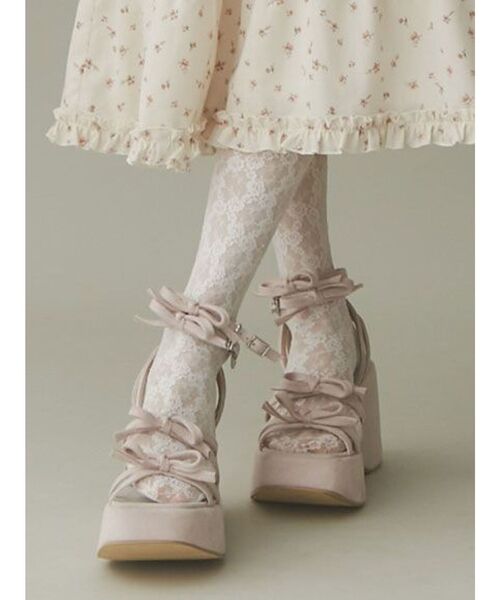 靴 merry jenny ribbon ribbon sandal merry jenny リボンスニーカーサンダル（ブラック