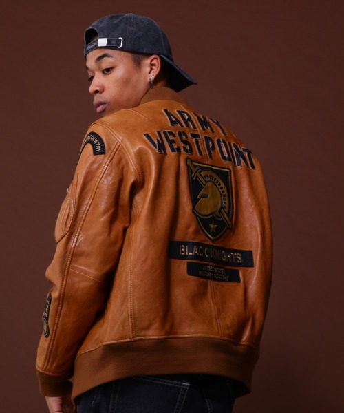 AVIREX | AGED LEATHER TYPE MA-1 JACKET WEST POINT / エイジドレザー 