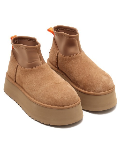 UGG クラシック ミニ ディッパー パッファー ムートンブーツ 厚底