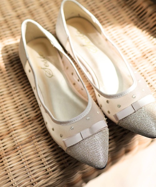 Sesto シースルードットのポインテッドトゥフラットパンプス Buyee An Online Proxy Shopping Service Shop At Zozotown Bot Online