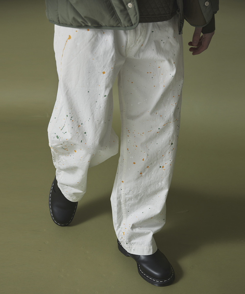 MASTER & Co. ベルト付きワイドコットンチノパンツ 【公式通販