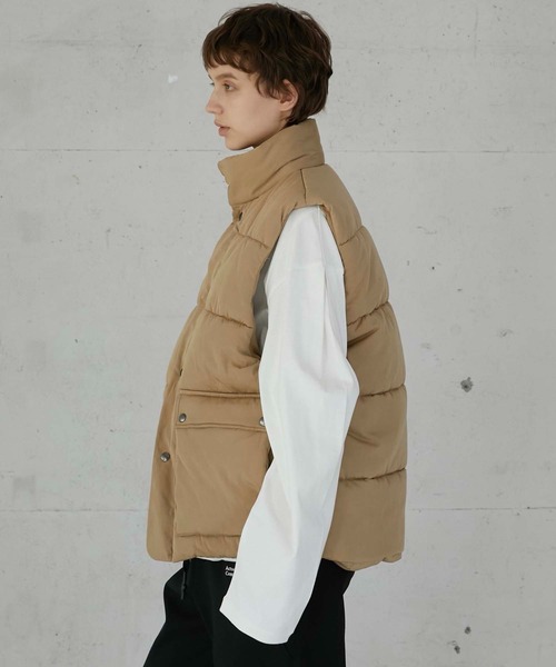 LA PEAU DE GEM | 【LA PEAU DE GEM】zip puff blouson/ジップパフ