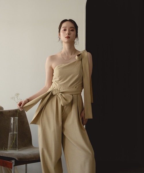 ブラウス シャツ balloon one shoulder tops / バルーンワンショルダートップス レディース mideal ブラウス シャツ balloon one shoulder tops / バルーン