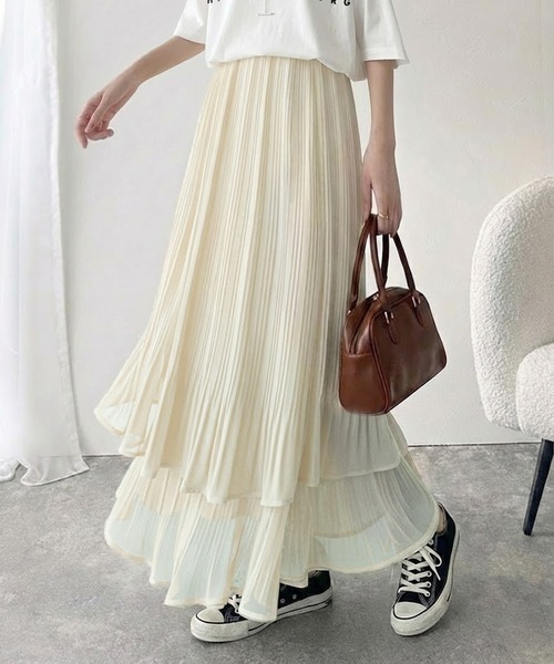 CLANE | SHEER RUSSELL VOLUME FLARE SKIRT - Buyee, an Online Proxy