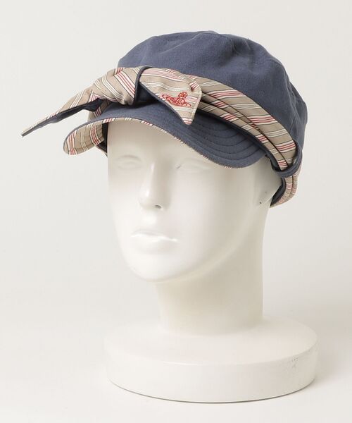 Vivienne Westwood キャスケット Vivienne Westwood Grey/Red Beret Hunting Hat Casquette Orb Logo