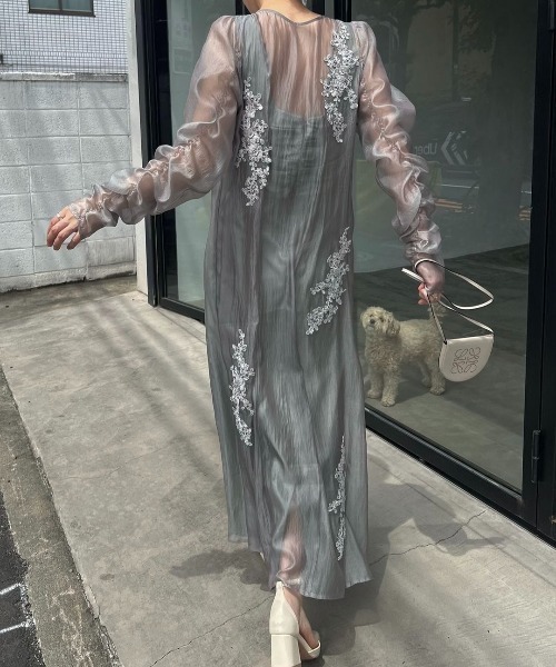 WILLFULLY sheer motif lace OP