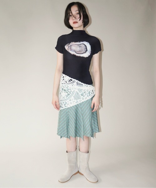 MUSUBORE | pleatsed print tops / プリーツプリントトップス