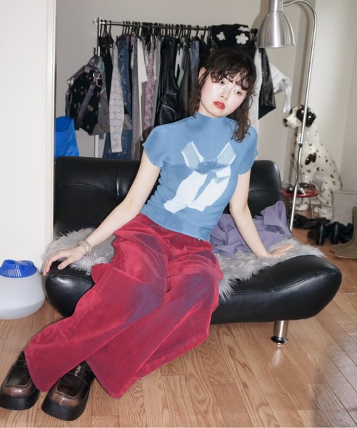 MUSUBORE | pleatsed print tops / プリーツプリントトップス