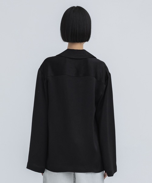 CLANE | 【CLANE/クラネ】TAILORED SATIN SHIRT/テーラードサテン