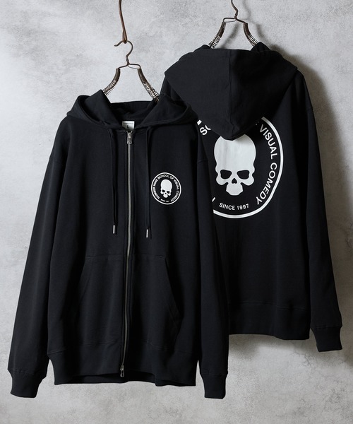 NUMBER (N)INE | SCHOOL OF VISUAL COMEDY PRINTED FULL ZIP SWEAT