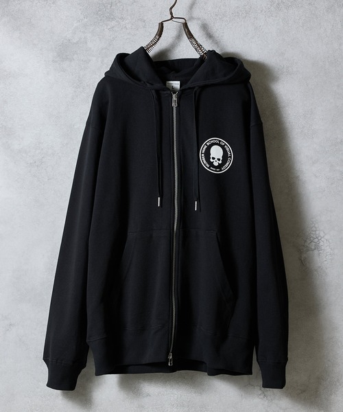 NUMBER (N)INE | SCHOOL OF VISUAL COMEDY PRINTED FULL ZIP SWEAT