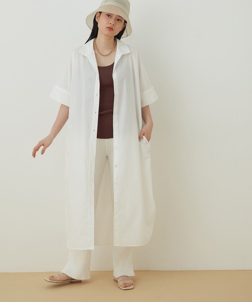Adam Et Rope アウトレット店舗 Web限定 Tcブロードシャツワンピース Buyee 通販代理購入サービス Zozotownでお買い物