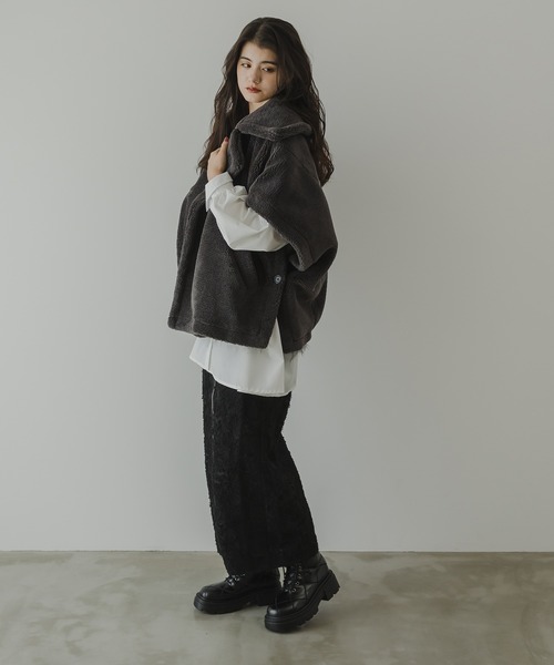 半額以下 ベアポンチョ M 即日発送 テディベア ラッピング済み】【BABY】パウダーベアポンチョ＆ソックスSET(ポンチョ